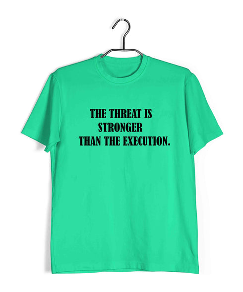 Chess Nimsowitsche The threat is stronger than the execution. Sports Casual Graphic Printed T-Shirt for Men